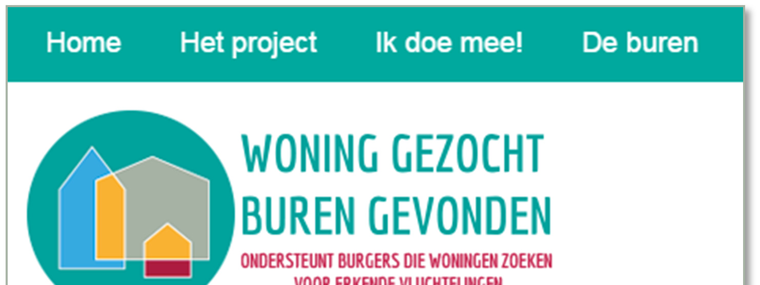 3. BUREN GEVONDEN www.woninggezocht.be 'De buren pagina: Blog met voorbeelden van Vlaamse werkgroepen Ik doe mee!