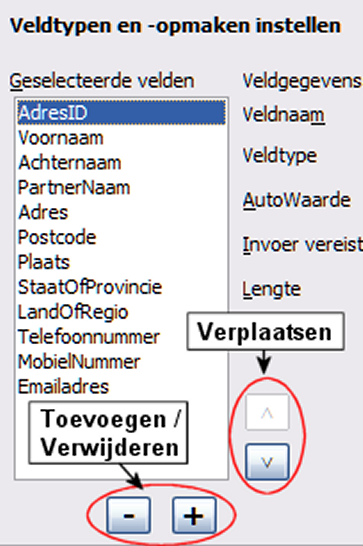 Een nieuwe database maken Klik op Tabel maken met assistent. Dit opent de Assistent Tabel. Een veld in een tabel is één stukje informatie.