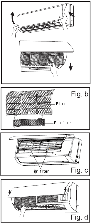 Installatie en onderhoud van filters. Installatie instructies 1. Verwijderen van de filters.