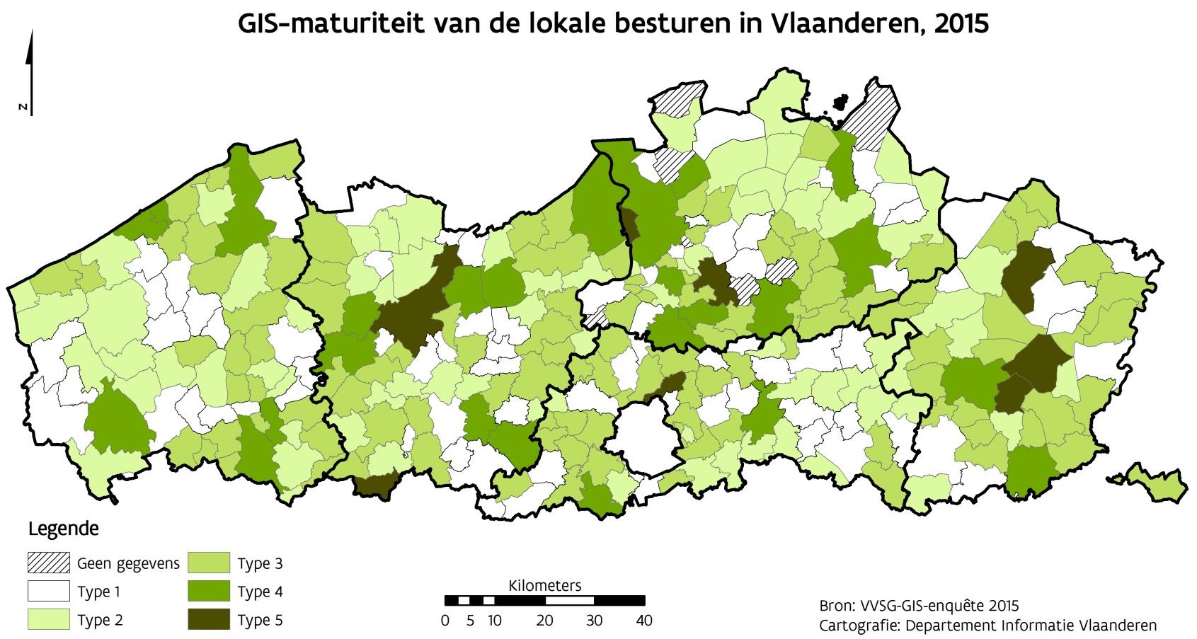 GIS-typologie van de lokale besturen in Vlaanderen, 2015 36% 8%