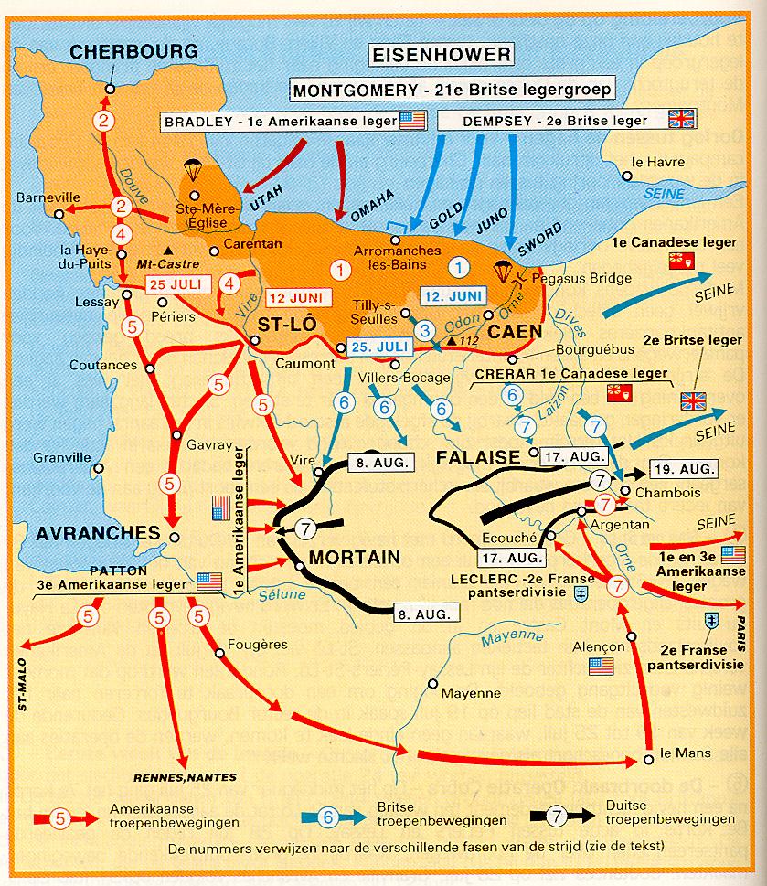 1 Eerste week van de invasie Oorspronkelijk was D-day gepland op 5 juni, maar door het slechte weer moest de operatie 24 uur worden uitgesteld.