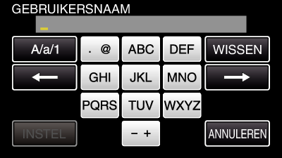 Gebruik van Wi-Fi (GZ-EX315/GZ-EX310) Dynamische DNS op deze camera instellen (BUITENMONITORING) Stelt de dynamische DNS-informatie in van de verkregen account op de camera.