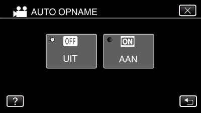 Opnemen Automatisch opnemen bij detectie van bewegingen (AUTO OPNAME) Met deze functie kan het apparaat automatisch opnemen als het binnen het rode frame dat wordt weergegeven op de LCD-monitor