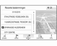 56 Navigatie Als POI's op andere locatie is geselecteerd, verschijnt er een toetsenbord. Voor een gedetailleerde beschrijving van de toetsenborden 3 17.