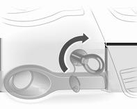 122 Verzorging van de auto Trekken Auto slepen Slepen met de voorkant van de auto in de rijrichting is alleen toegestaan in noodsituaties. Kap aan onderkant losmaken en naar onderen toe verwijderen.