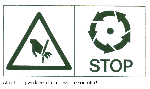 5. Veiligheidstickers De op of aan de machine of tank aangebrachte