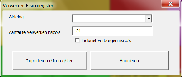 Klik nu in Figuur 25 Geselecteerde bestand op de knop Import. Wanneer u zich vergist heeft, drukt u op de annuleer-knop (cancel in de juist getoonde figuur). De import wordt dan afgebroken.