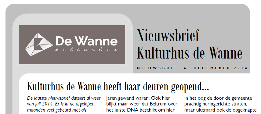 4.6 Commerciële huurders Het Kulturhus verhuurt een aantal commerciële ruimten. Hierdoor worden extra inkomsten gegenereerd die weer ten goede komen aan de gebruikers van het Kulturhus.