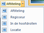 16 Kristof Van Dyck 12.3 Aftiteling De aftiteling wordt automatisch toegevoegd op het einde van de video, diapresentatie geplaatst. Je kan bij de aftiteling kiezen uit meerdere opties.