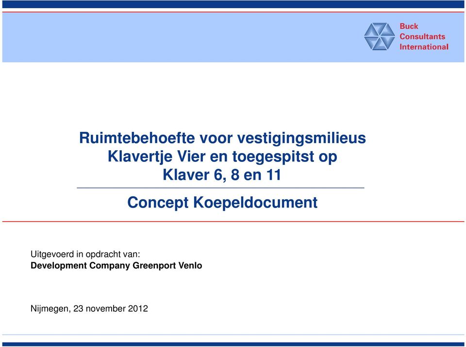 Koepeldocument Uitgevoerd in opdracht van: