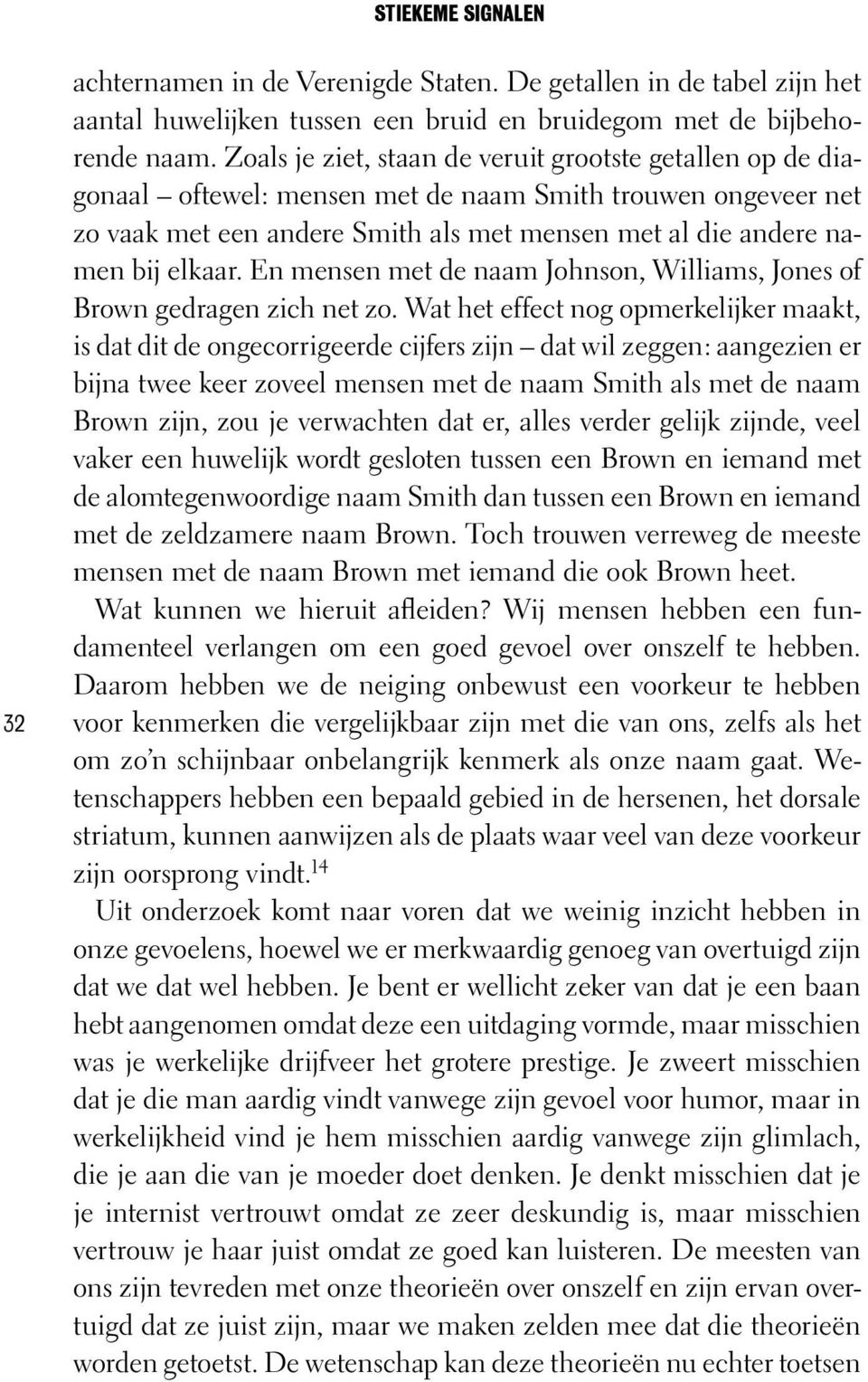 En mensen met de naam Johnson, Williams, Jones of Brown gedragen zich net zo.