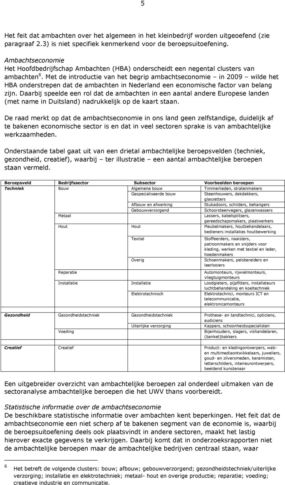 Met de introductie van het begrip ambachtseconomie in 2009 wilde het HBA onderstrepen dat de ambachten in Nederland een economische factor van belang zijn.