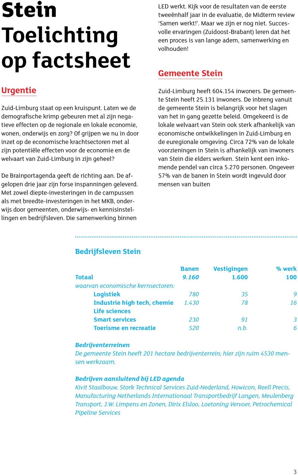 Of grijpen we nu in door inzet op de economische krachtsectoren met al zijn potentiële effecten voor de economie en de welvaart van Zuid-Limburg in zijn geheel?