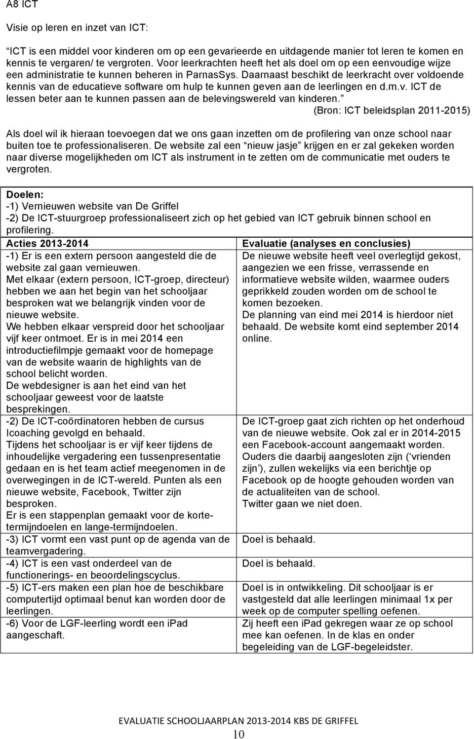 Daarnaast beschikt de leerkracht over voldoende kennis van de educatieve software om hulp te kunnen geven aan de leerlingen en d.m.v. ICT de lessen beter aan te kunnen passen aan de belevingswereld van kinderen.