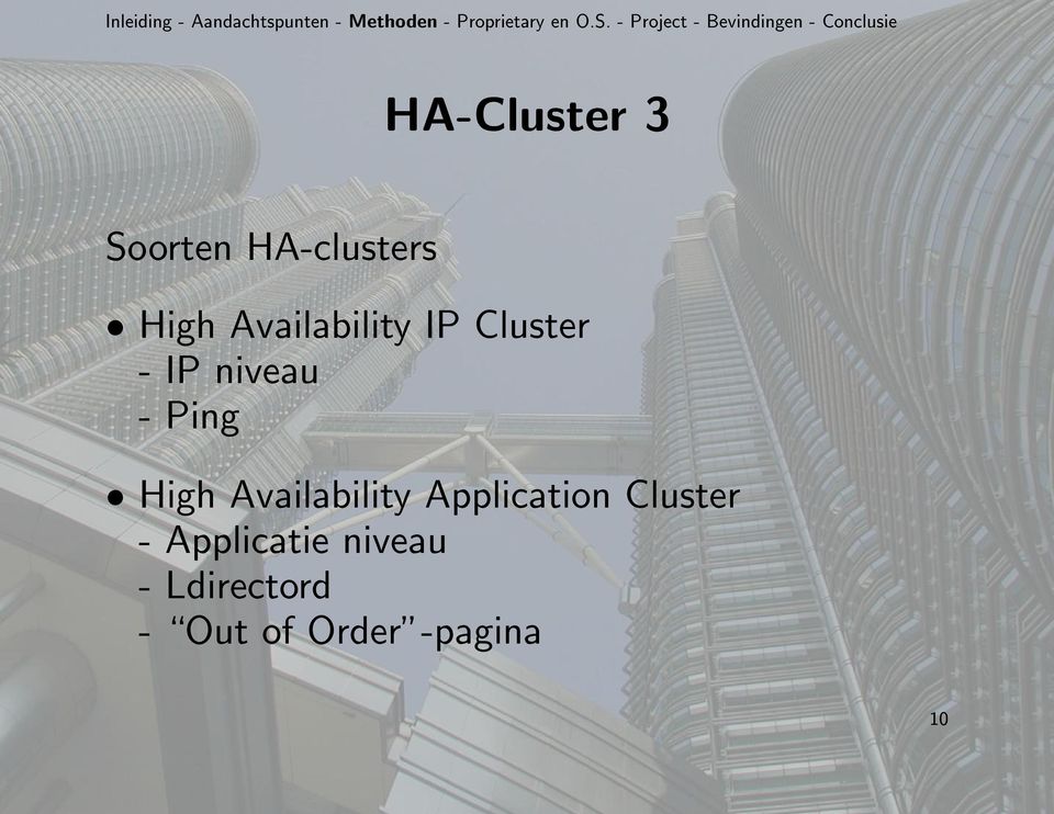 High Availability Application Cluster -