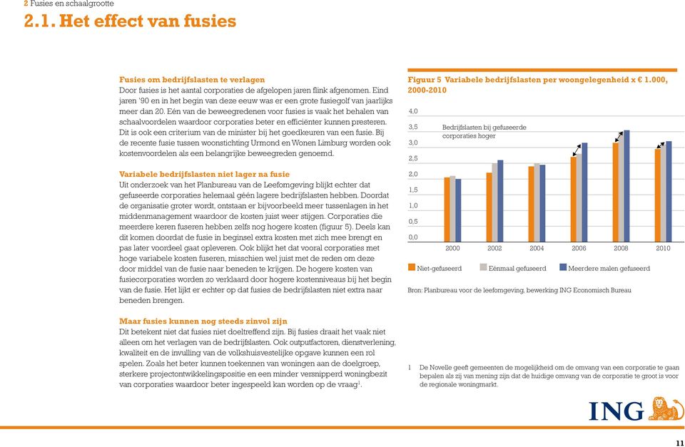 Eén van de beweegredenen voor fusies is vaak het behalen van schaalvoordelen waardoor corporaties beter en efficiënter kunnen presteren.