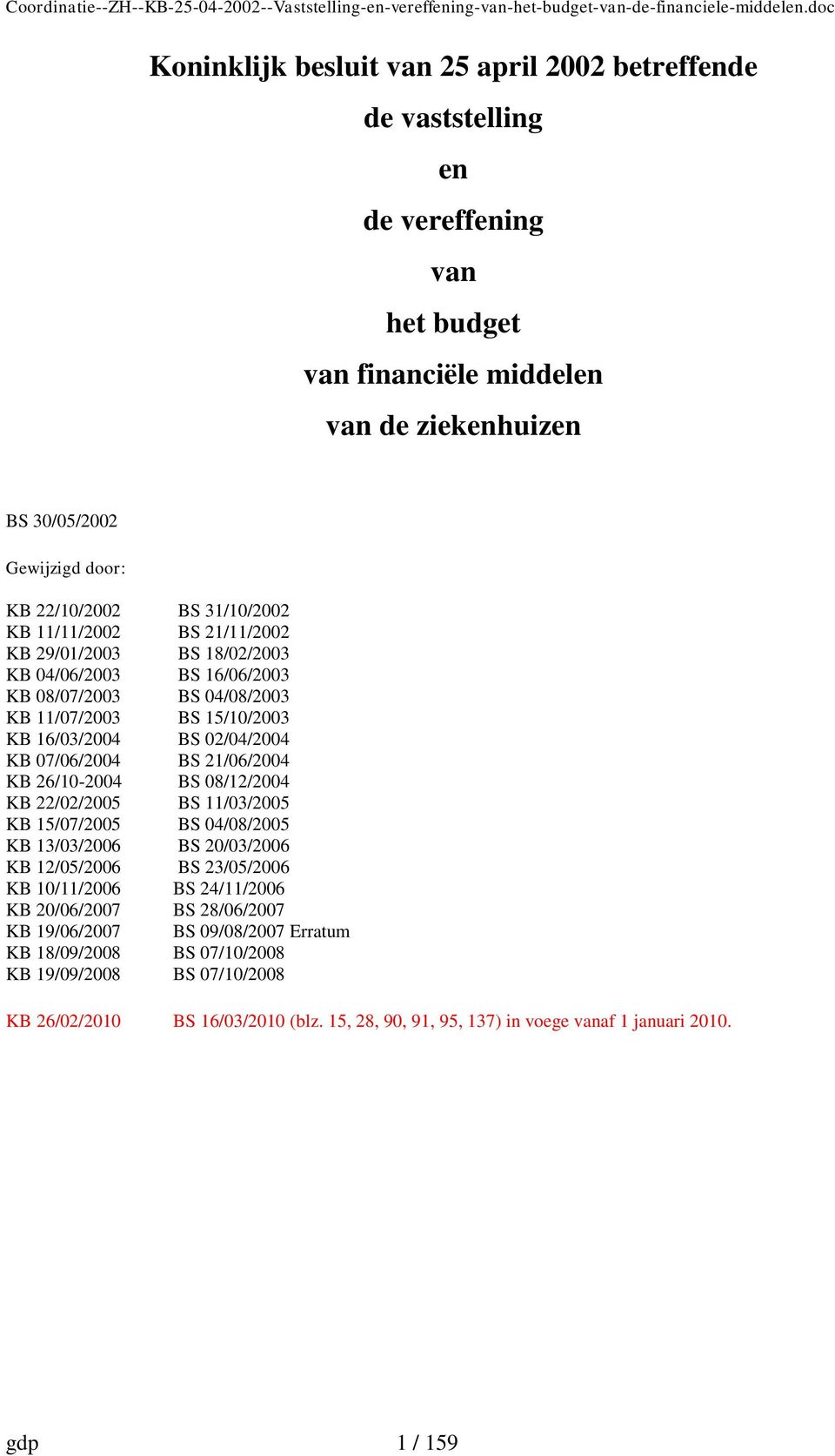 21/06/2004 KB 26/10-2004 BS 08/12/2004 KB 22/02/2005 BS 11/03/2005 KB 15/07/2005 BS 04/08/2005 KB 13/03/2006 BS 20/03/2006 KB 12/05/2006 BS 23/05/2006 KB 10/11/2006 BS 24/11/2006 KB 20/06/2007 BS