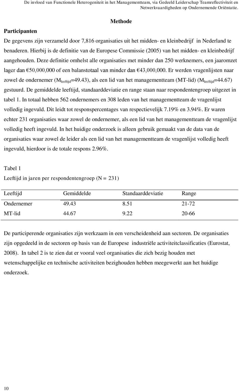 Hierbij is de definitie van de Europese Commissie (2005) van het midden- en kleinbedrijf aangehouden.