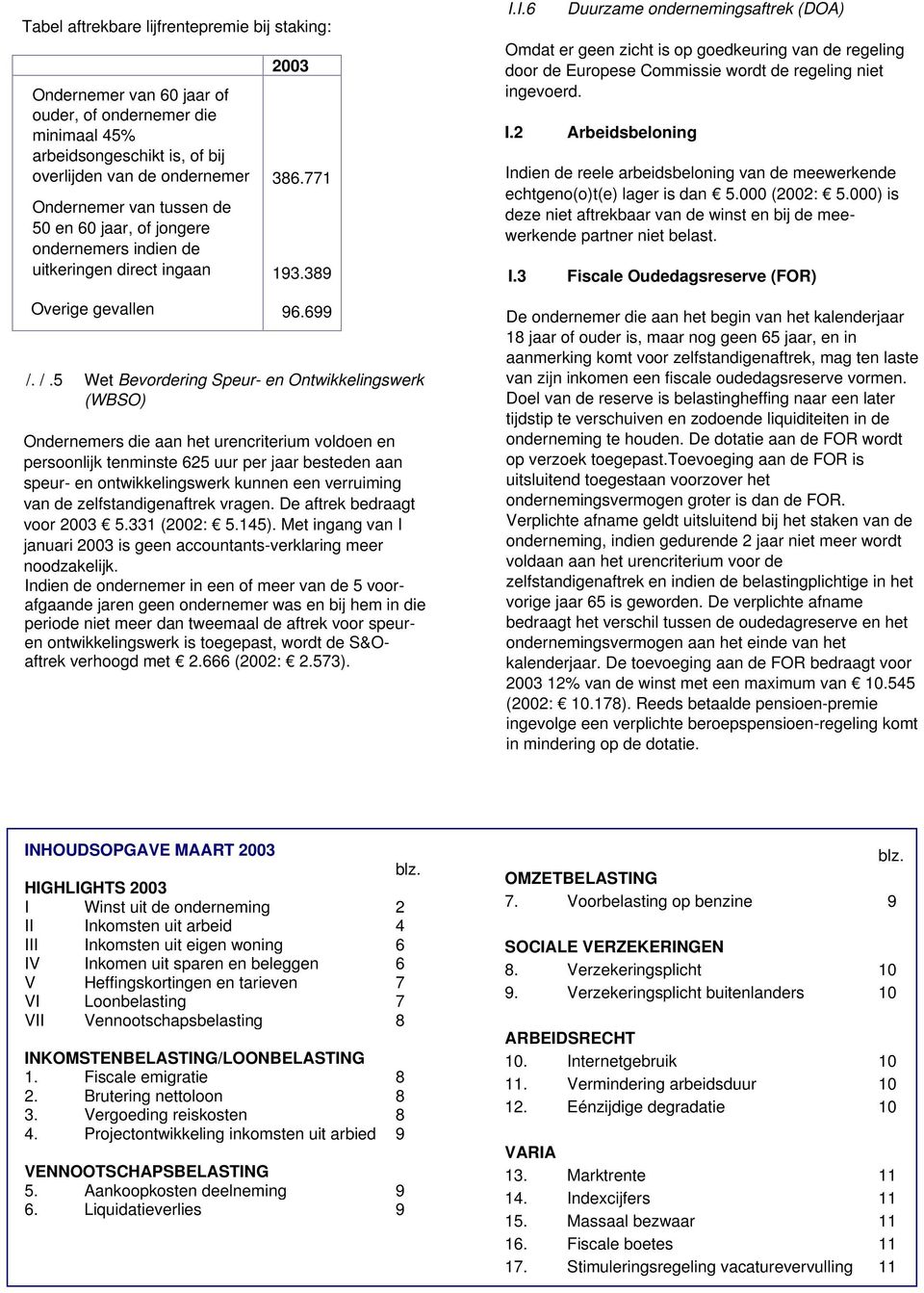 /.5 Wet Bevordering Speur en Ontwikkelingswerk (WBSO) Ondernemers die aan het urencriterium voldoen en persoonlijk tenminste 625 uur per jaar besteden aan speur en ontwikkelingswerk kunnen een