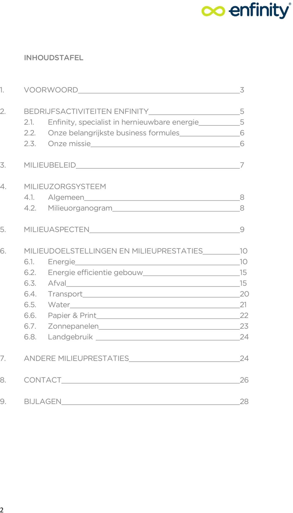 MILIEUDOELSTELLINGEN EN MILIEUPRESTATIES 10 6.1. Energie 10 6.2. Energie efficientie gebouw 15 6.3. Afval 15 6.4. Transport 20 6.5. Water 21 6.