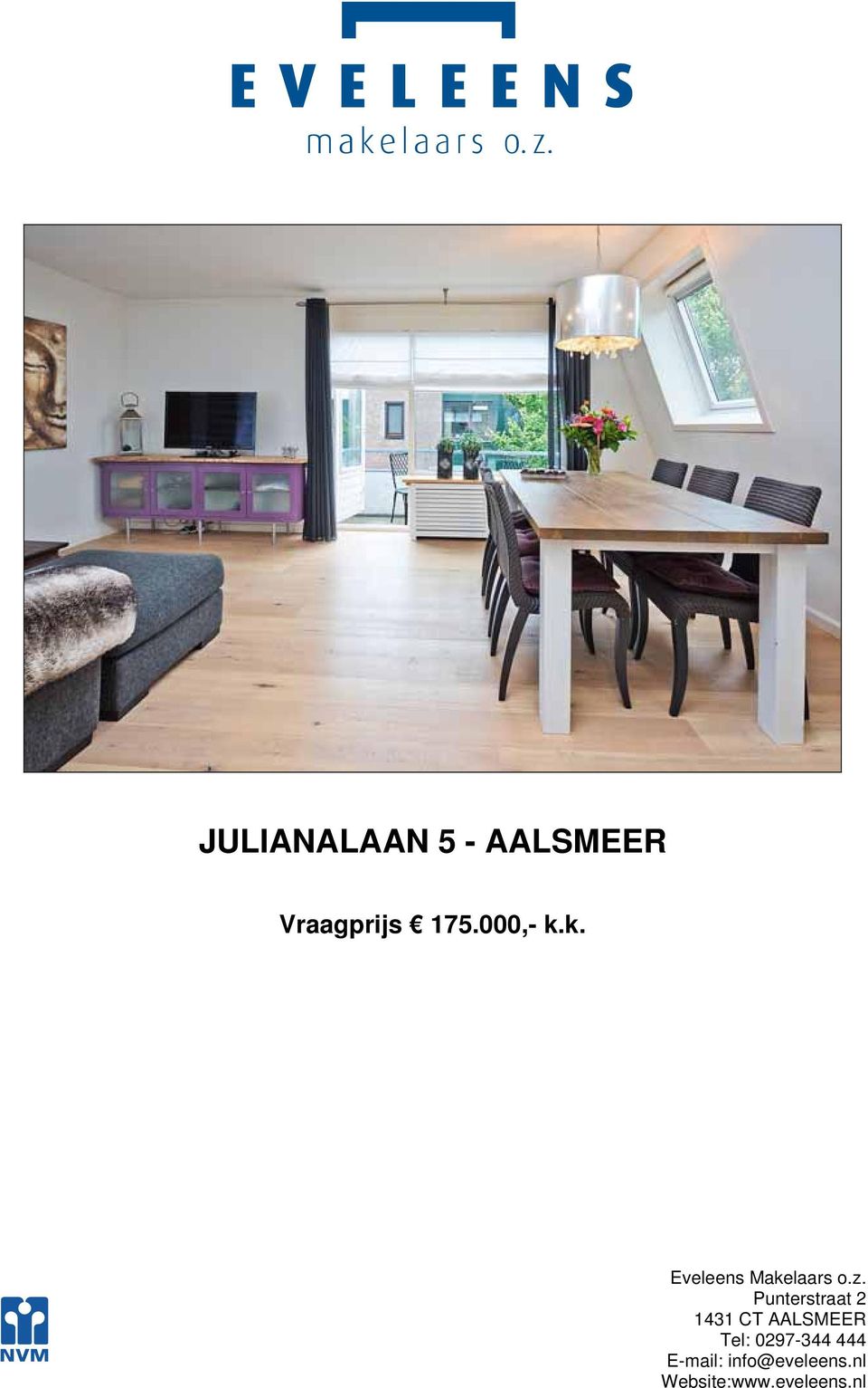 Punterstraat 2 1431 CT AALSMEER Tel: