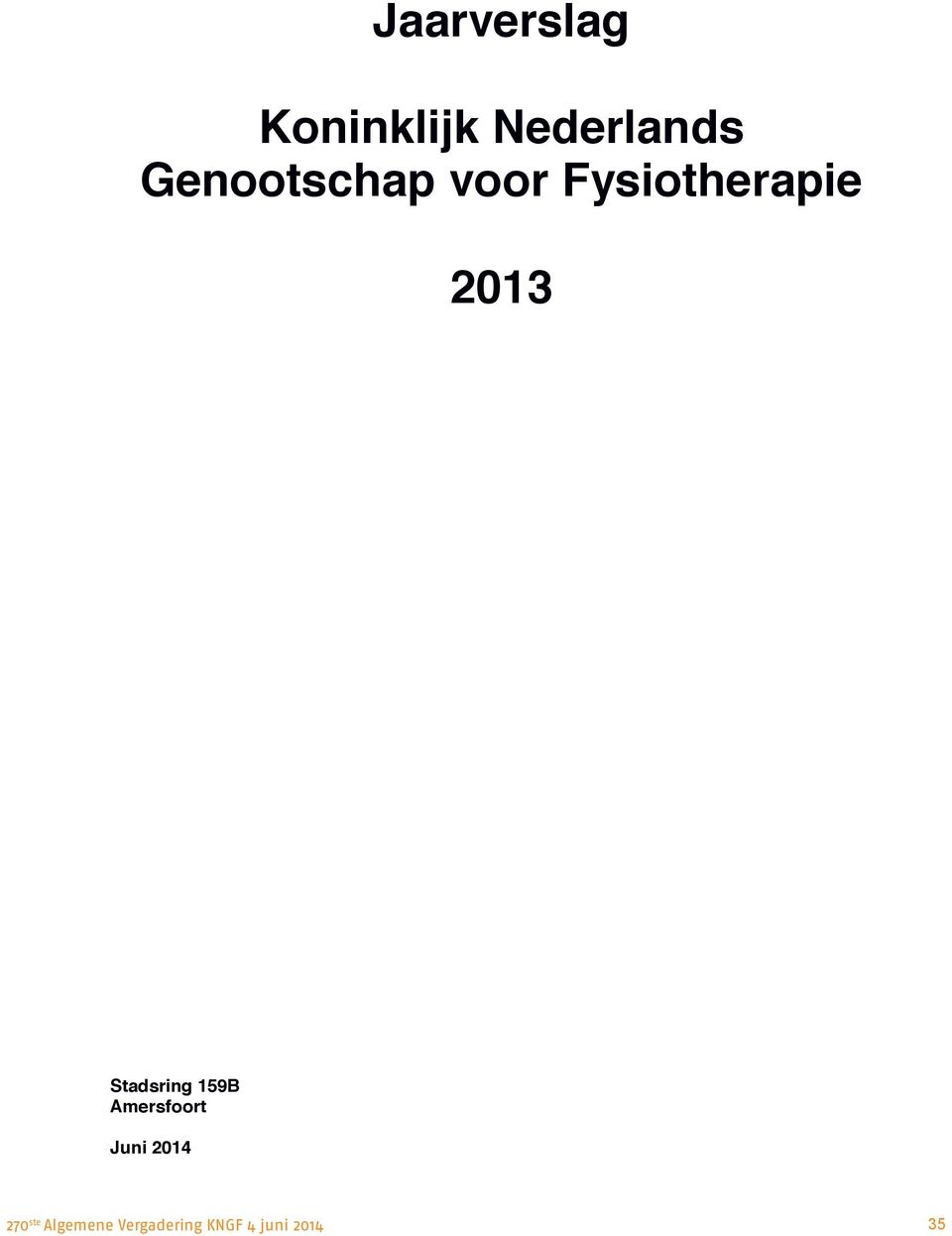 voor Fysiotherapie 2013