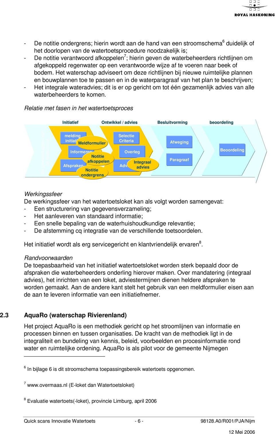 Het waterschap adviseert om deze richtlijnen bij nieuwe ruimtelijke plannen en bouwplannen toe te passen en in de waterparagraaf van het plan te beschrijven; - Het integrale wateradvies; dit is er op