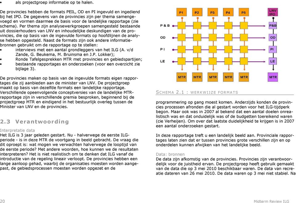 Per thema zijn analysewerkgroepen samengesteld bestaande uit dossierhouders van LNV en inhoudelijke deskundigen van de provincies, die op basis van de ingevulde formats op hoofdlijnen de analyse