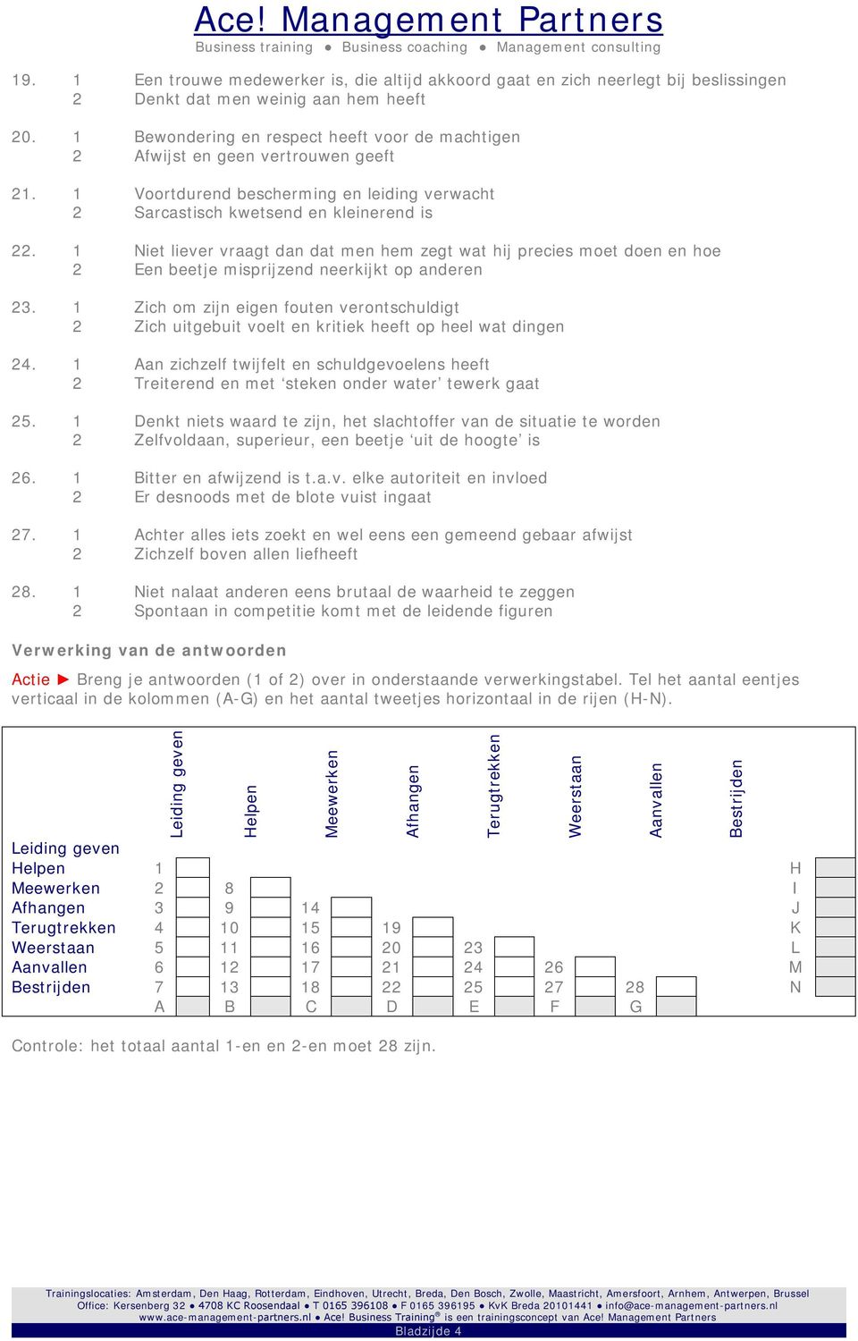 1 Niet liever vraagt dan dat men hem zegt wat hij precies moet doen en hoe 2 Een beetje misprijzend neerkijkt op anderen 23.