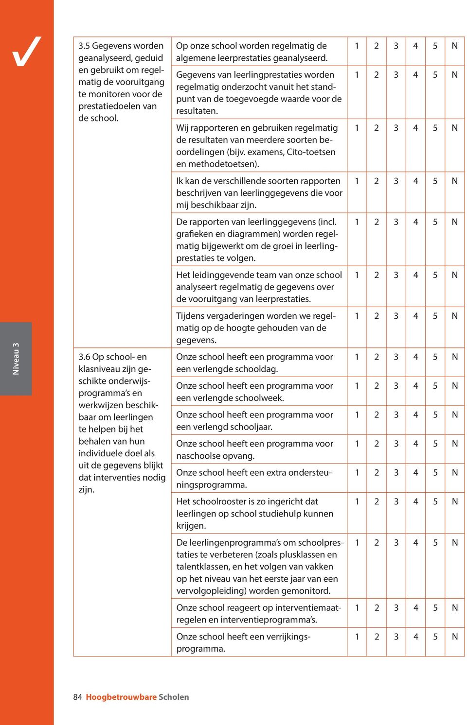 Gegevens van leerlingprestaties worden regelmatig onderzocht vanuit het standpunt van de toegevoegde waarde voor de resultaten.