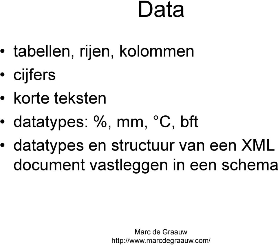 mm, C, bft datatypes en structuur