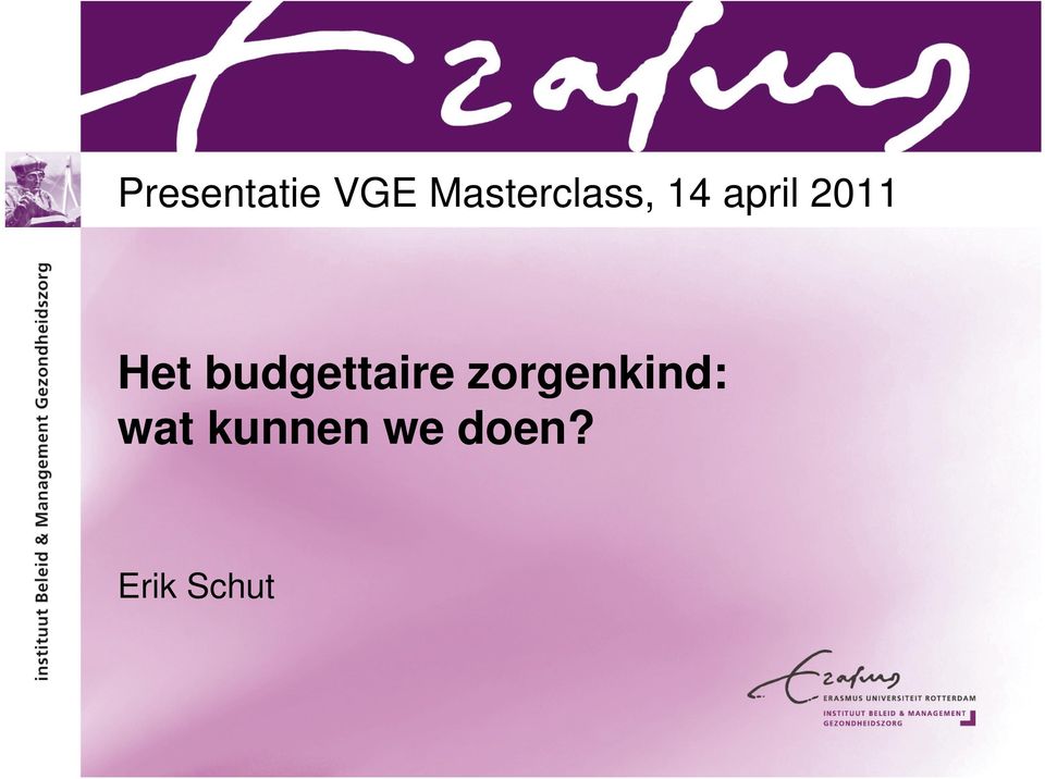 2011 Het budgettaire