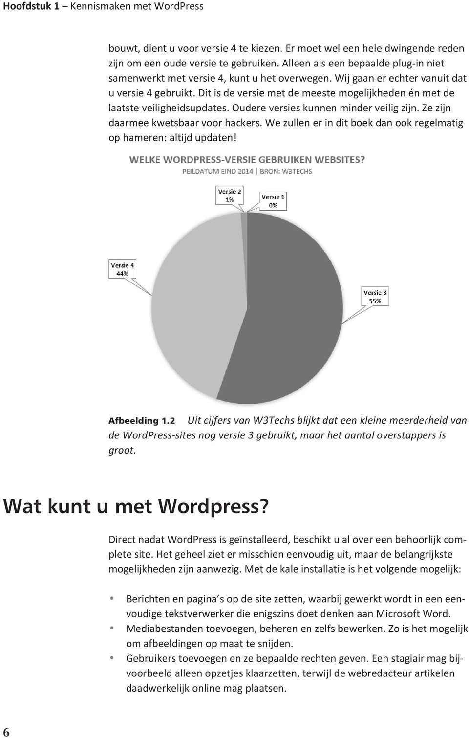 Dit is de versie met de meeste mogelijkheden én met de laatste veiligheidsupdates. Oudere versies kunnen minder veilig zijn. Ze zijn daarmee kwetsbaar voor hackers.