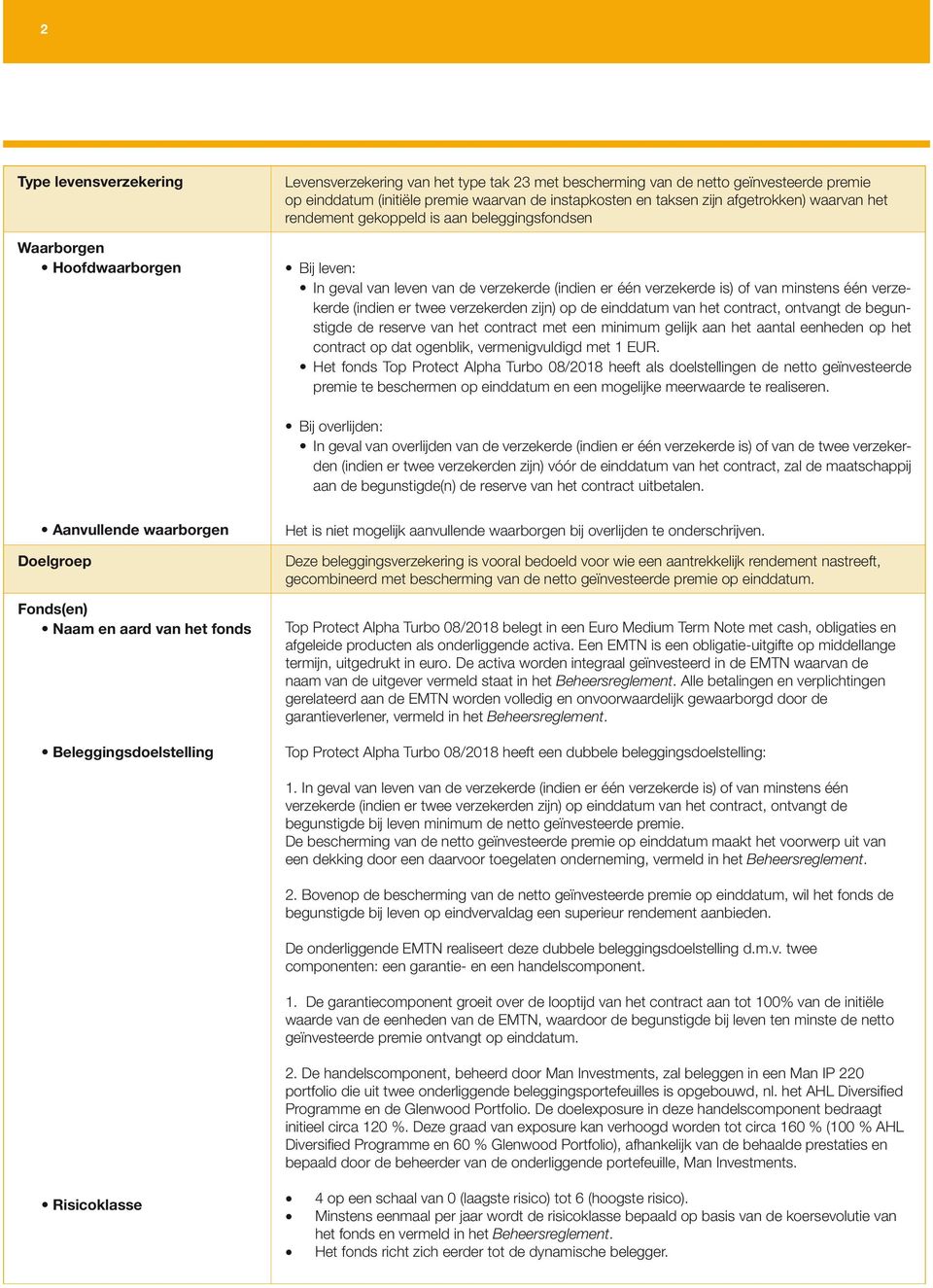 er twee verzekerden zijn) op de einddatum van het contract, ontvangt de begunstigde de reserve van het contract met een minimum gelijk aan het aantal eenheden op het contract op dat ogenblik,