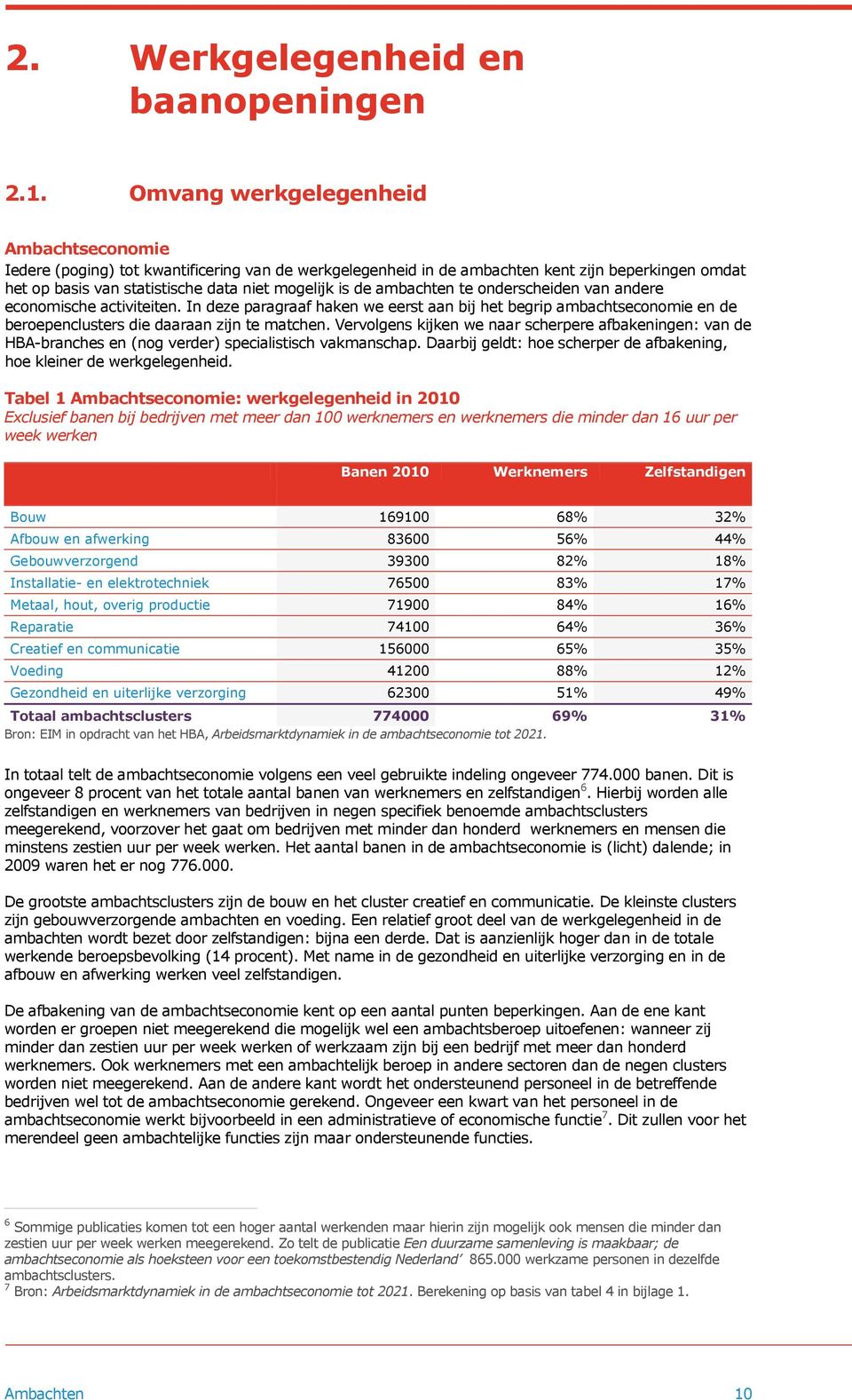 ambachten te onderscheiden van andere economische activiteiten. In deze paragraaf haken we eerst aan bij het begrip ambachtseconomie en de beroepenclusters die daaraan zijn te matchen.