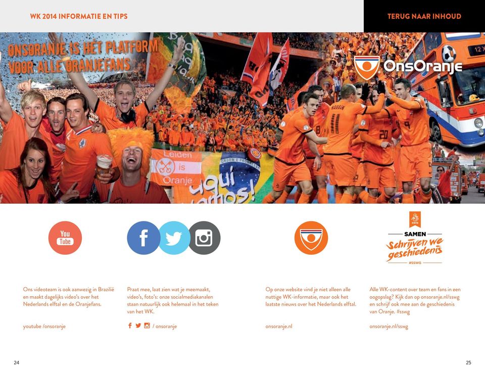 Op onze website vind je niet alleen alle nuttige WK-informatie, maar ook het laatste nieuws over het Nederlands elftal.