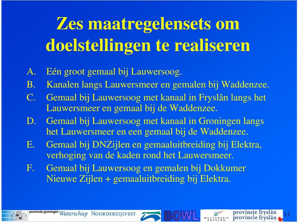 Gemaal bij Lauwersoog met kanaal in Fryslân langs het Lauwersmeer en gemaal bij de Waddenzee. D.