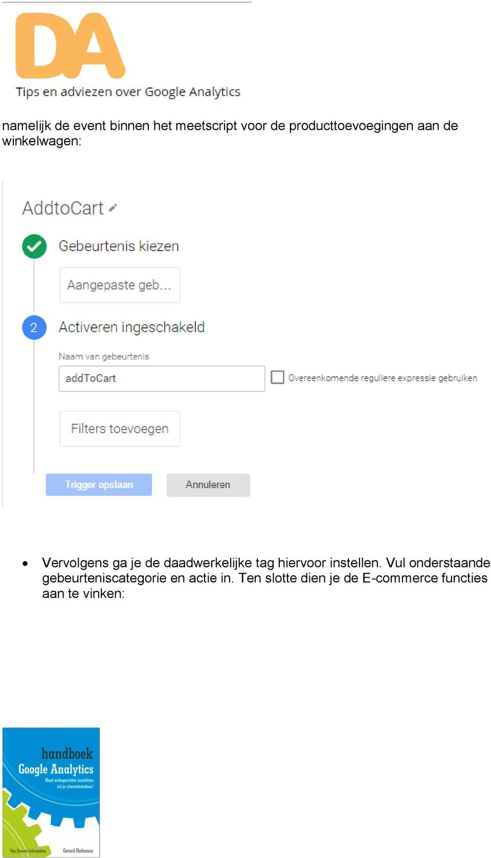 daadwerkelijke tag hiervoor instellen.