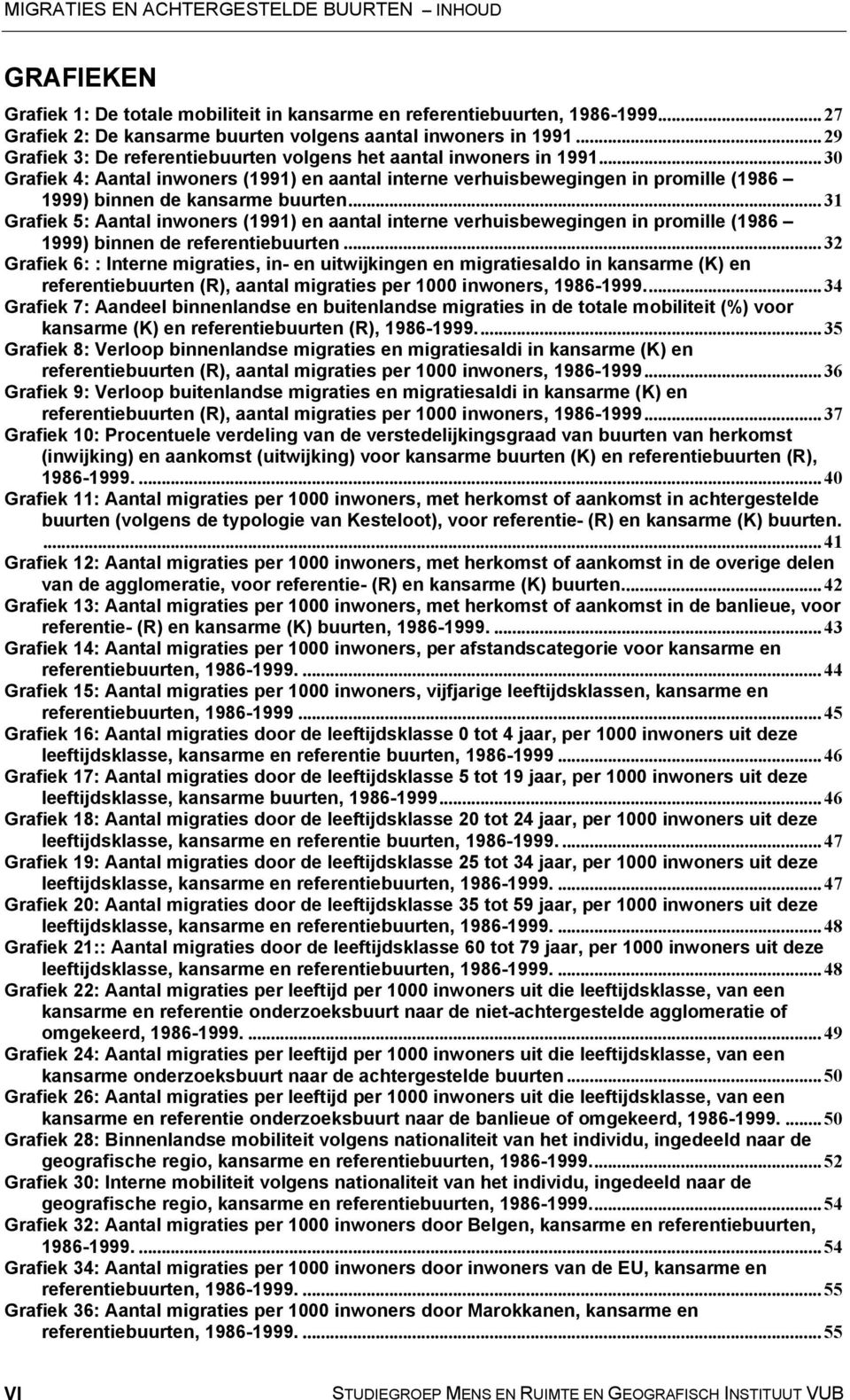 .. 31 Grafiek 5: Aantal inwoners (1991) en aantal interne verhuisbewegingen in promille (1986 1999) binnen de referentiebuurten.