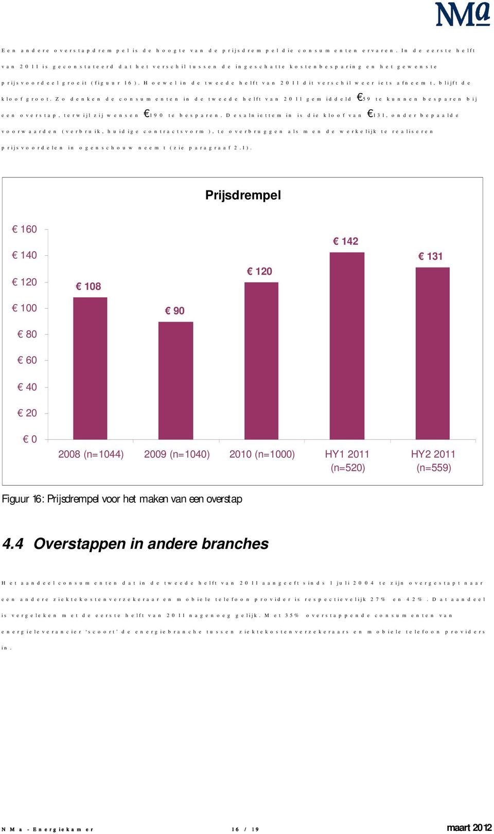 Hoewel in de tweede helft van 2011 dit verschil weer iets afneemt, blijft de kloof groot.