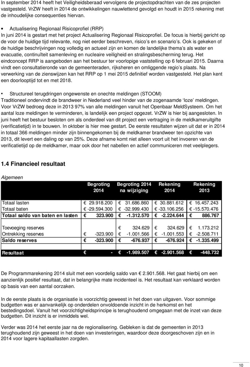 Actualisering Regionaal Risicoprofiel (RRP) In juni 2014 is gestart met het project Actualisering Regionaal Risicoprofiel.