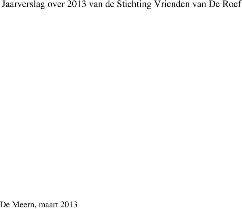 Stichting Vrienden