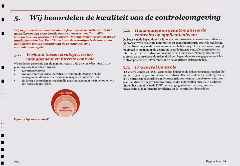 In de planningsfase beoordelen wij uw: govemance proces; uw systeem voor risico-identificatie rondom de strategie en het management daarvan via uw risicomanagementsystemen; en de interne