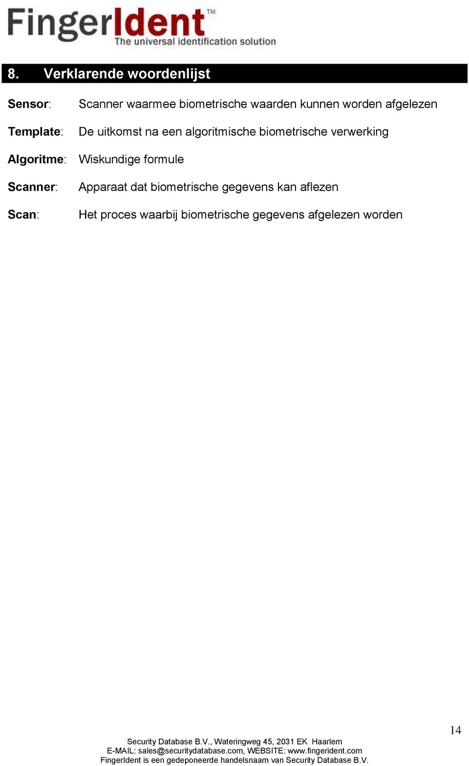 verwerking Algoritme: Wiskundige formule Scanner: Scan: Apparaat dat