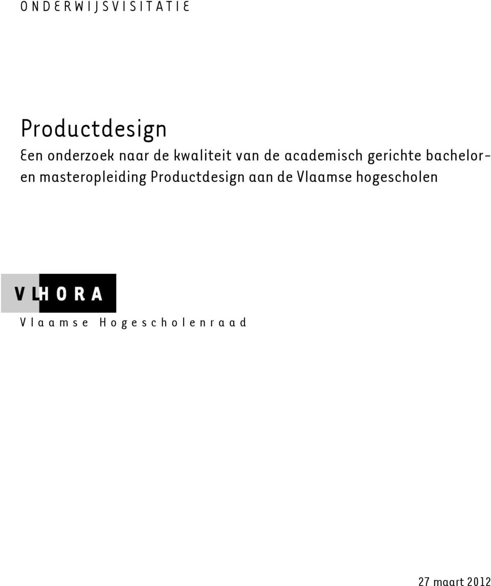 bacheloren masteropleiding Productdesign aan de Vlaamse