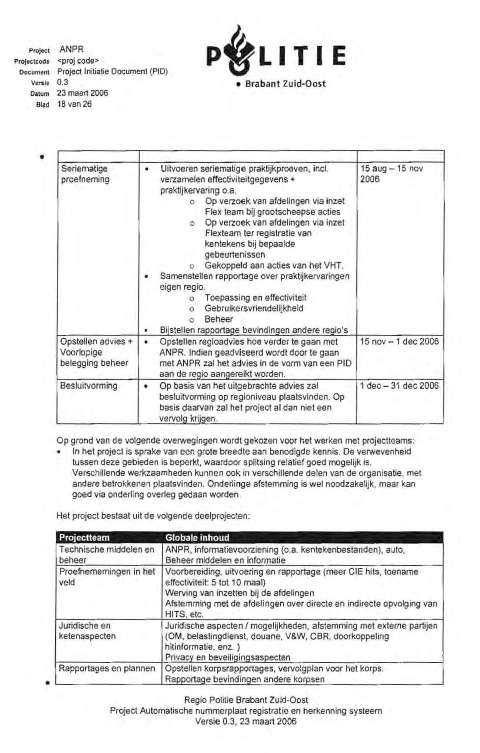 inzet Flexteam ter registratie van kentekens bij bepaalde gebeurtenissen 0 Gekoppeld aan acties van het VHT. Samenstellen rapportage over praktijkervaringen eigen regio.