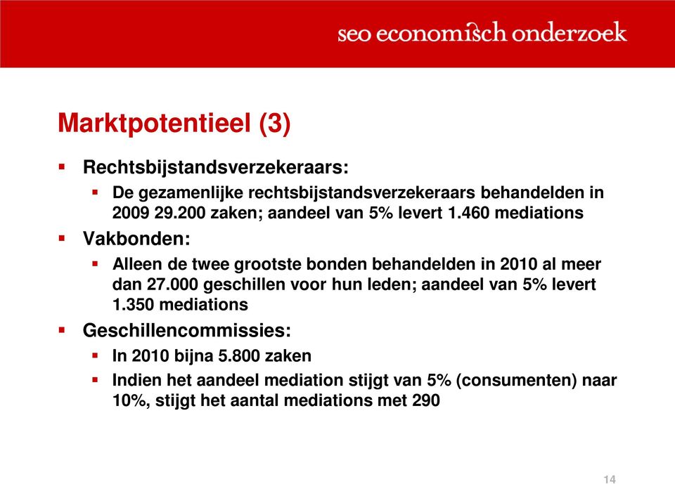 460 mediations Vakbonden: Alleen de twee grootste bonden behandelden in 2010 al meer dan 27.