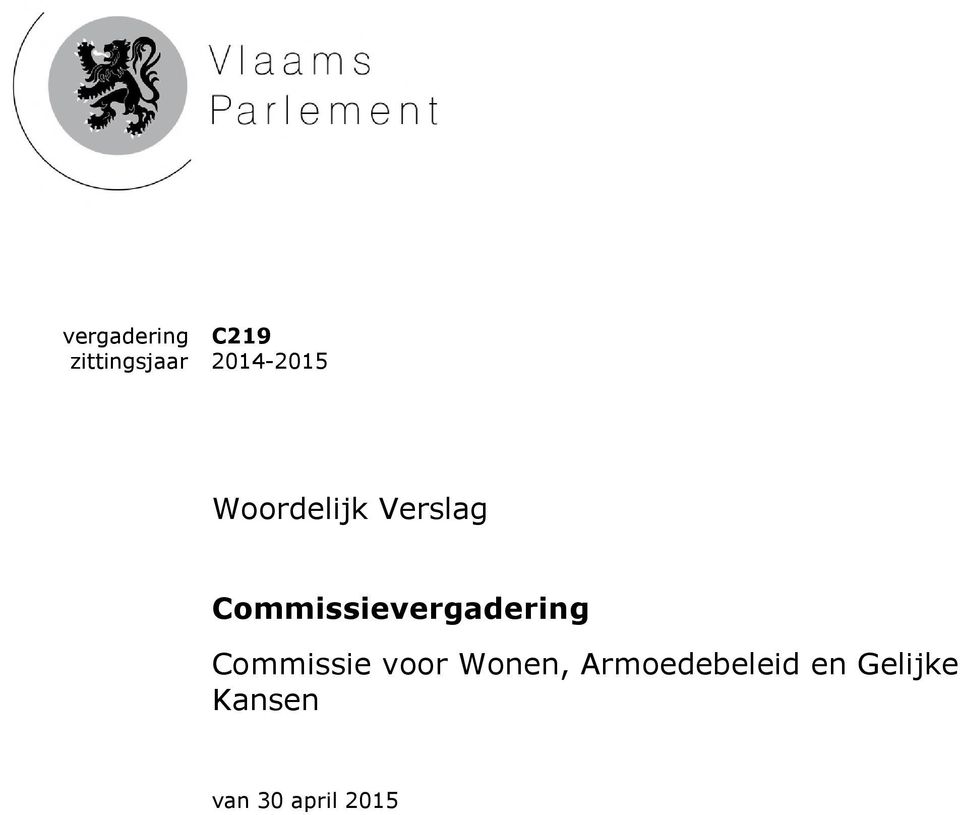 Commissievergadering Commissie voor