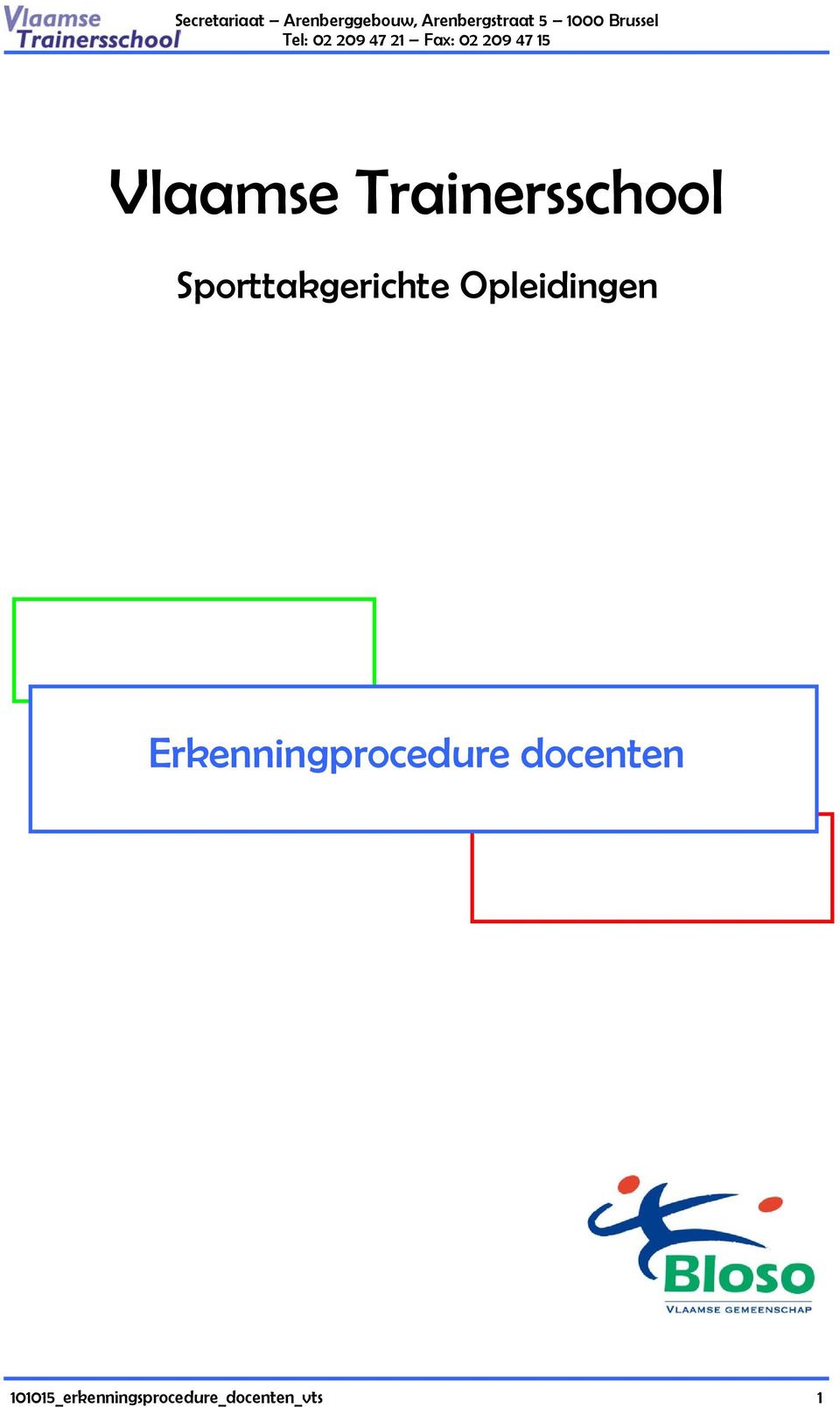 Erkenningprocedure docenten