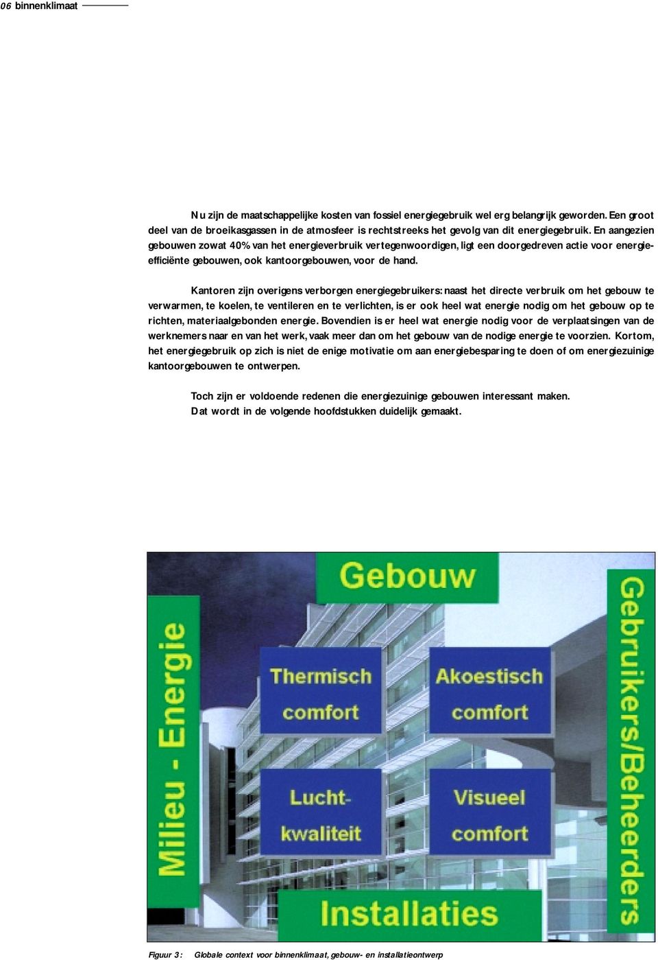 En aangezien gebouwen zowat 40% van het energieverbruik vertegenwoordigen, ligt een doorgedreven actie voor energieefficiënte gebouwen, ook kantoorgebouwen, voor de hand.